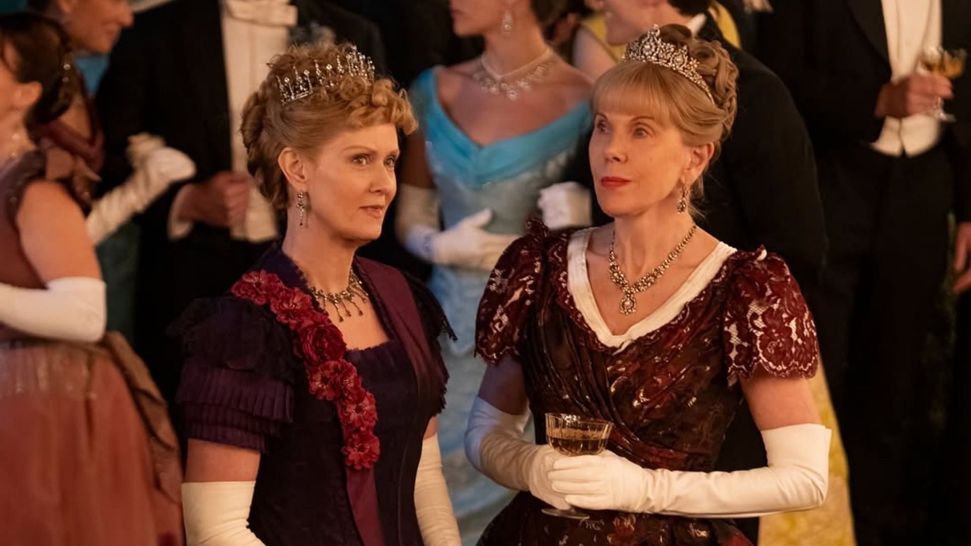 Christine Baranski (right) plays Agnes van Rhijn in The Gilded Age season 3 (Image via Instagram/@gildedagehbo)